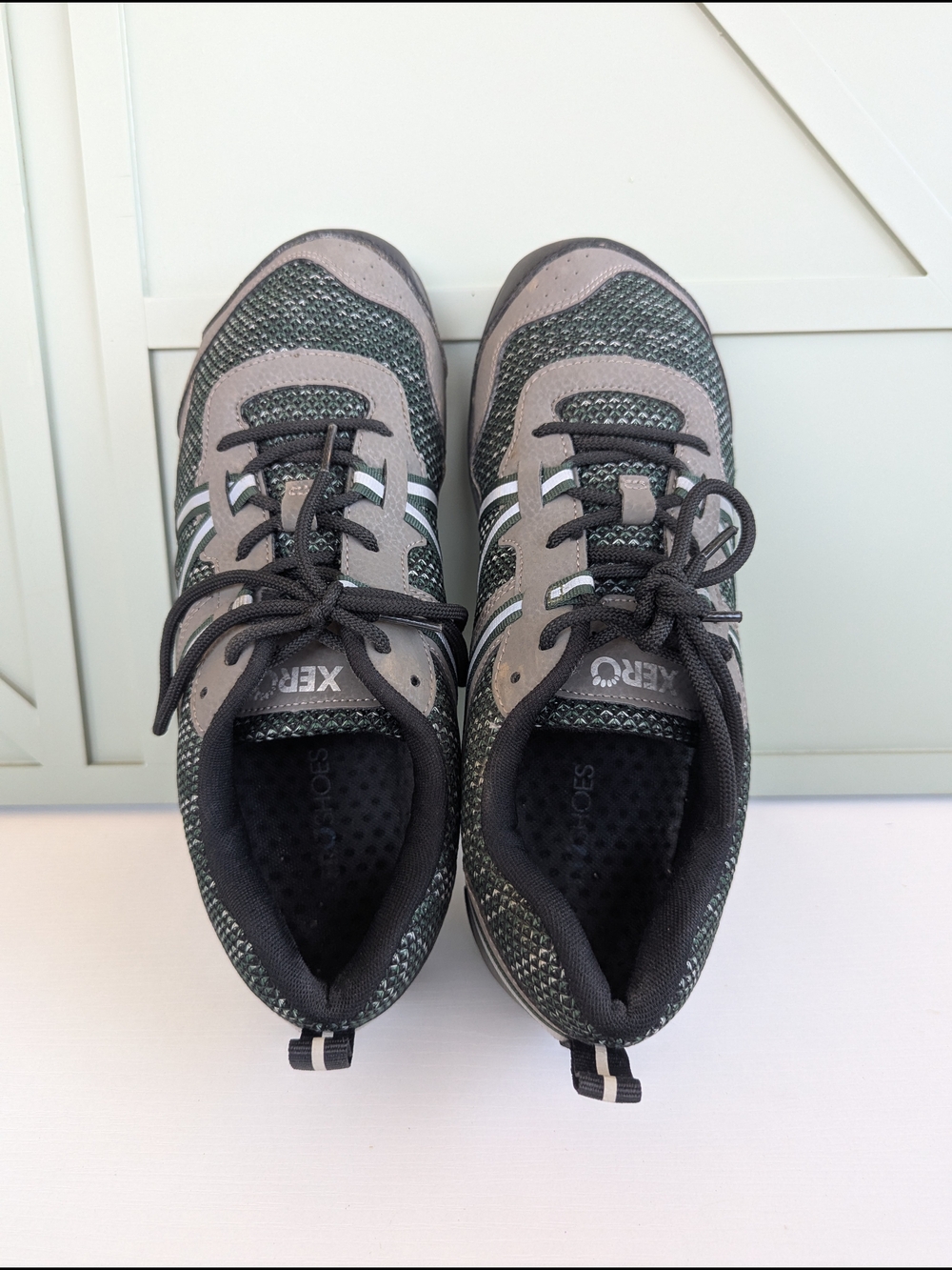 Men's Green & Gray Athletic Mesh Sneakers - Picture 6 of 10